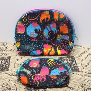 Laurel Burch Cosmetics Makeup Bag Bundle of 2